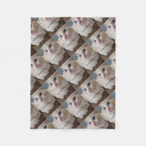 I Love My Ragdoll Cat Fleece Blanket