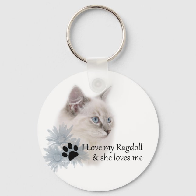 I love my ragdoll keychain (Front)