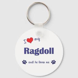 I Love My Ragdoll (Male Cat) Keychain