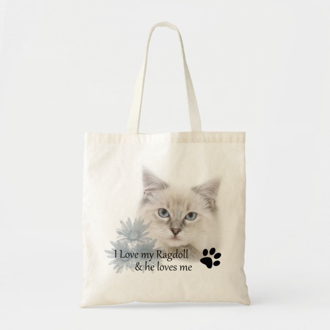 I love my ragdoll tote bag (Front)