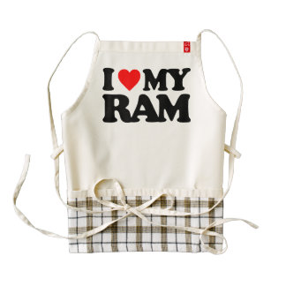 I LOVE MY RAM ZAZZLE HEART APRON