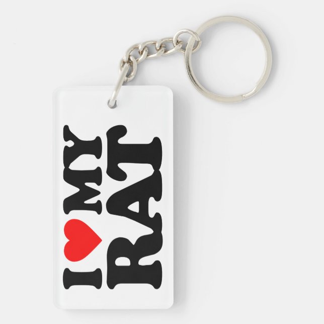 I LOVE MY RAT KEYCHAIN (Back)