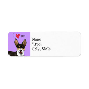 I Love my Rat Terrier Label