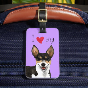 I Love my Rat Terrier Luggage Tag