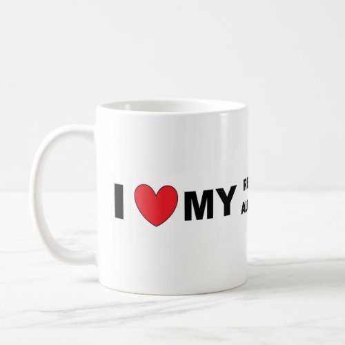 i love my red merle mini aussie coffee mug
