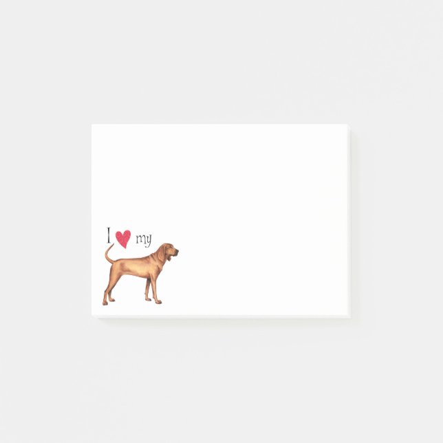 I Love my Redbone Coonhound Post-it Notes (Front)