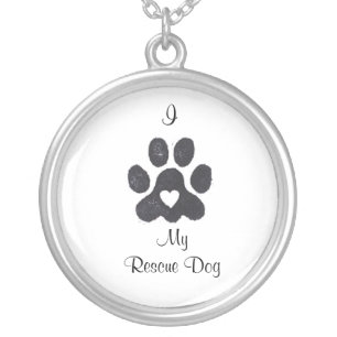I Love My Rescue Dog Necklace