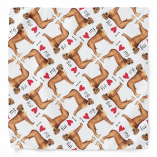 I Love my Rhodesian Ridgeback Bandana