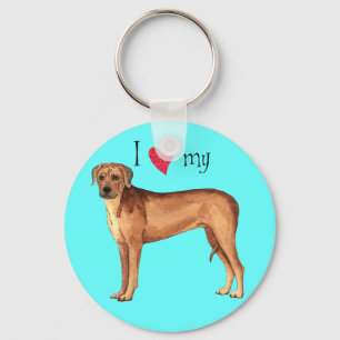 I Love my Rhodesian Ridgeback Keychain