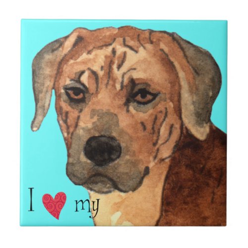 I Love my Rhodesian Ridgeback Tile