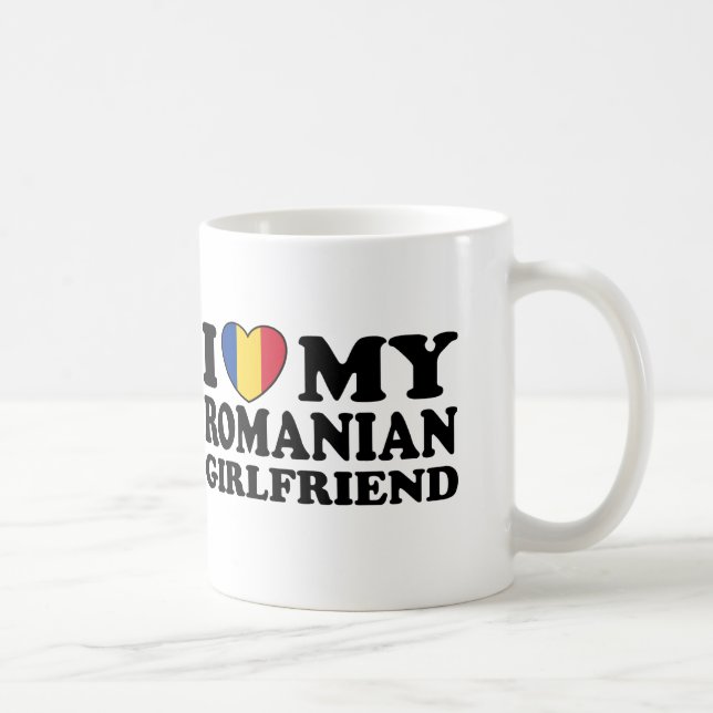 I Love My Romanian girlfriend Coffee Mug (Right)