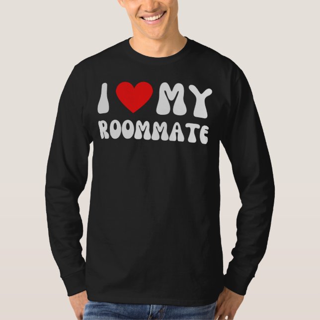 I Love My Roommate  I Heart My Roommate Red Heart T-Shirt (Front)