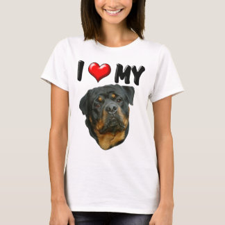 I Love My Rottweiler 2 T-Shirt