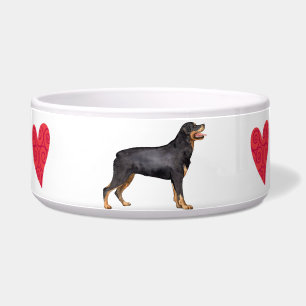 I Love my Rottweiler Bowl