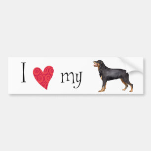 I Love my Rottweiler Bumper Sticker