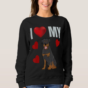 I Love My Rottweiler Cute Rottie Rotty Butcher's Sweatshirt
