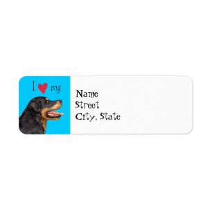 I Love my Rottweiler Label