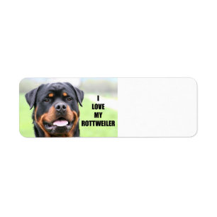 I Love my Rottweiler Label