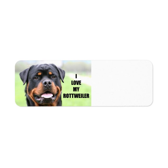 I Love my Rottweiler Label (Front)