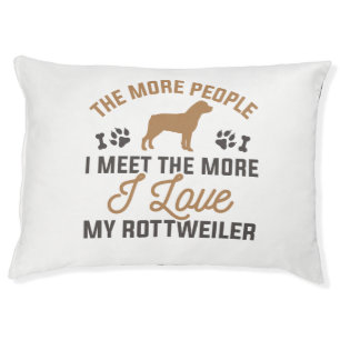 I Love My Rottweiler Pet Bed