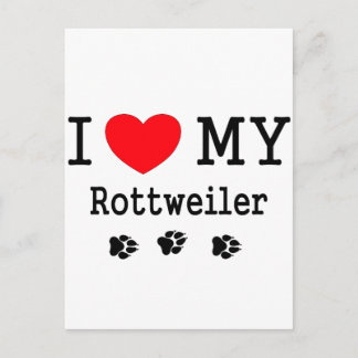 I Love My Rottweiler Postcard