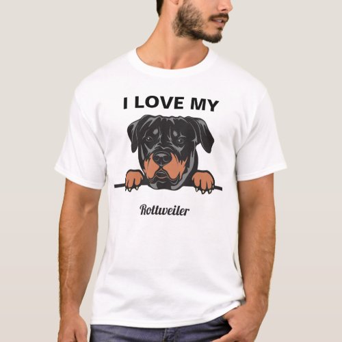 I Love My Rottweiler T_Shirt
