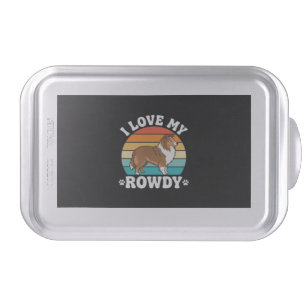 I Love My Rowdy Sheltie Retro Dog Cake Pan