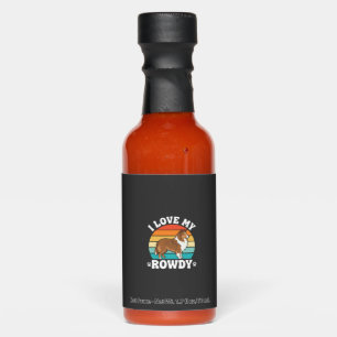 I Love My Rowdy Sheltie Retro Dog Hot Sauces