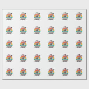 I Love My Rowdy Vintage Collie Dog Design_1 Wrapping Paper