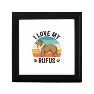 I Love My Rufus Vintage Dog Design_1 Gift Box
