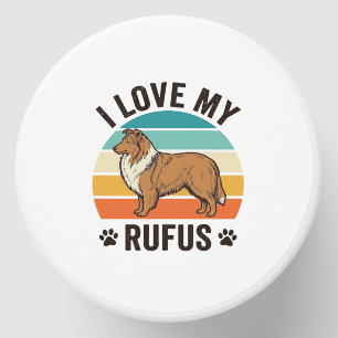 I Love My Rufus Vintage Dog Design_1 Mini Candle Favors