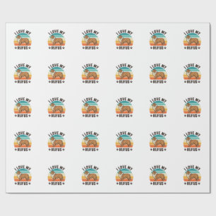 I Love My Rufus Vintage Dog Design_1 Wrapping Paper