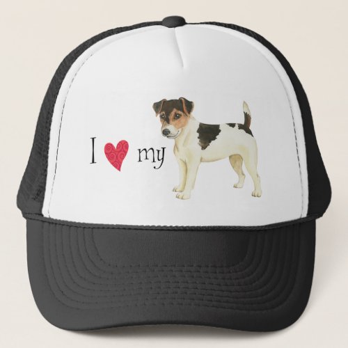 I Love my Russell Terrier Trucker Hat