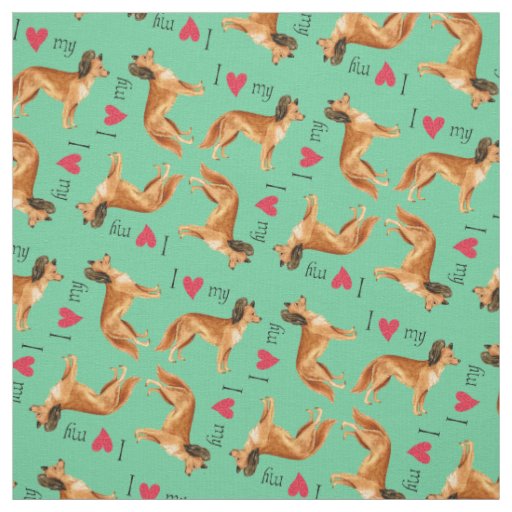 I Love my Russian Toy Fabric