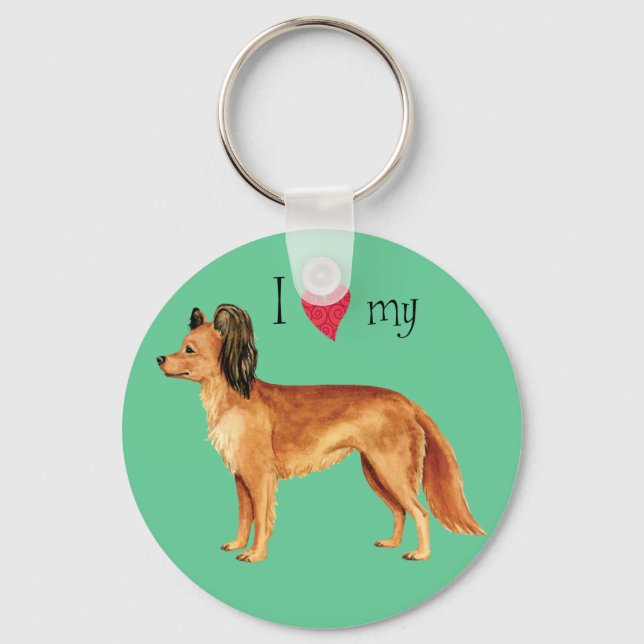 I Love my Russian Toy Keychain (Front)