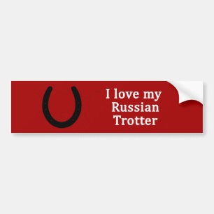 I Love My Russian Trotter Horse Bumper Sticker