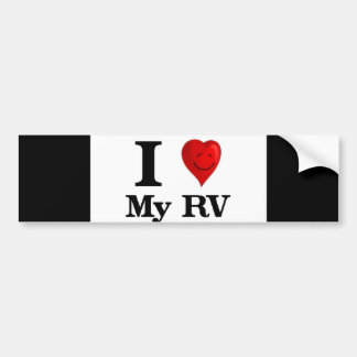 I Love My RV Bumper Sticker
