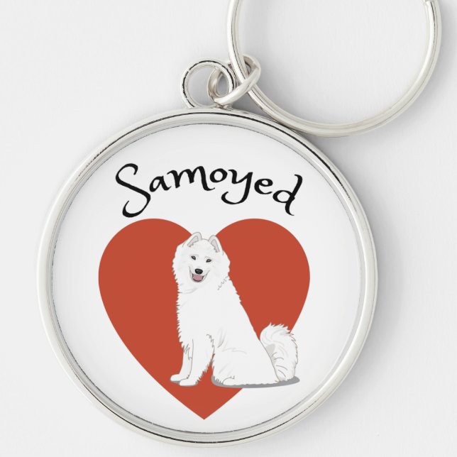 I love my Samoyed! Keychain (Front)