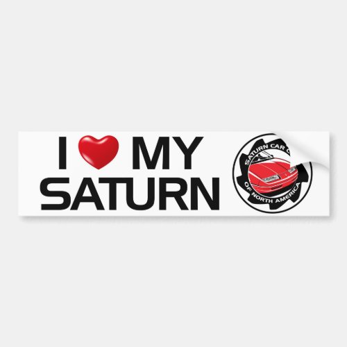 I Love My Saturn SCCNA Bumper Sticker
