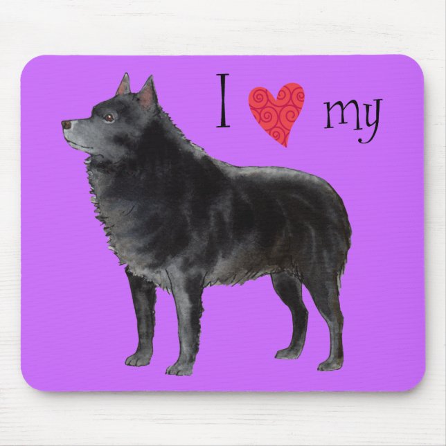 I Love my Schipperke Mouse Pad (Front)