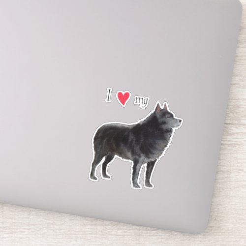 I Love my Schipperke Vinyl Sticker