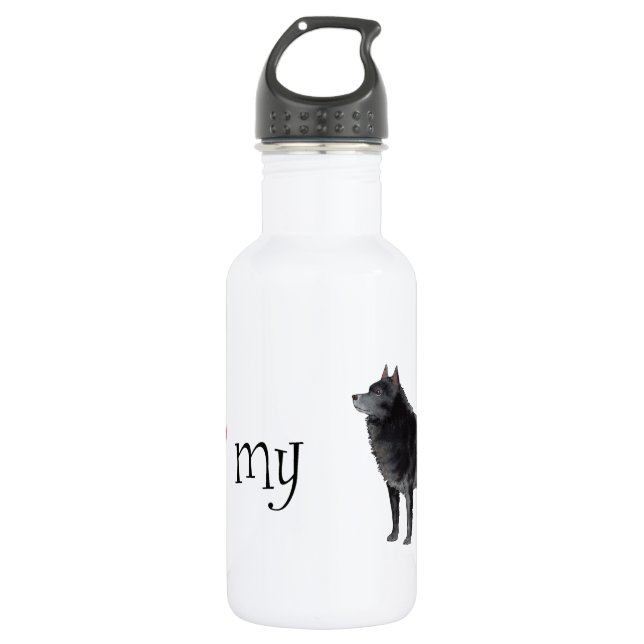 I Love my Schipperke Water Bottle (Front)