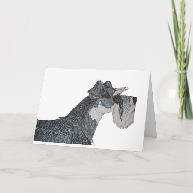 I Love My Schnauzer Card (Front)