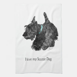 I Love My Scottie Dog Towel