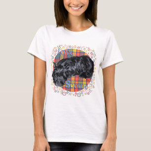 I Love My Scottie on Plaid T-Shirt