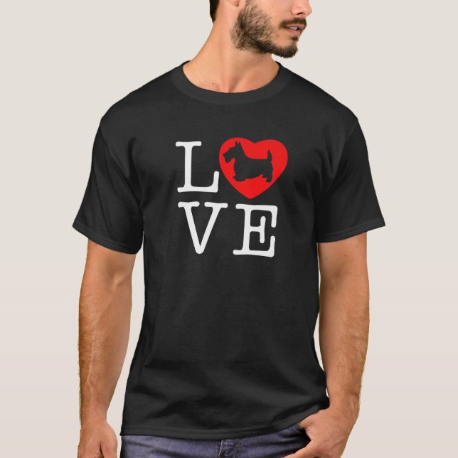 I Love My Scottie - Scottish Terrier Dog T-Shirt (Front)