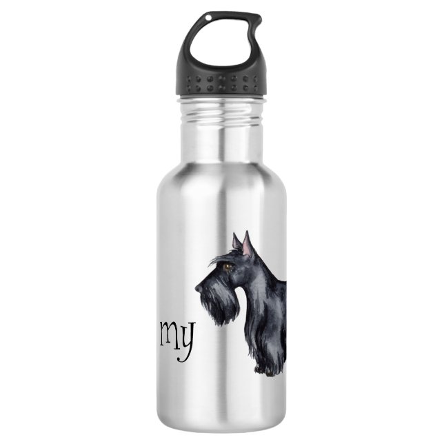 I Love my Scottie Stainless Steel Water Bottle (Front)