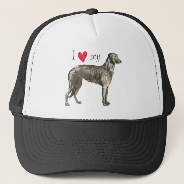 I Love my Scottish Deerhound Trucker Hat (Front)