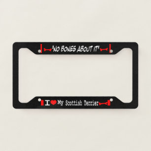 I Love My Scottish Terrier License Plate Frame