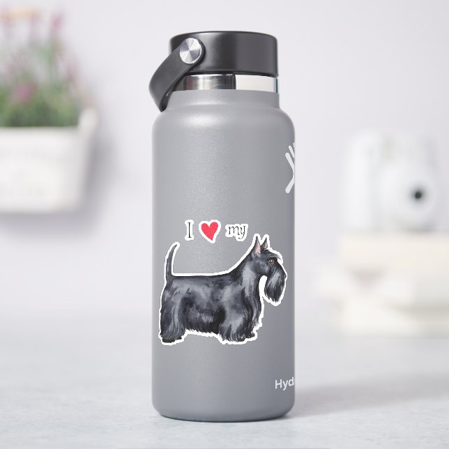 I Love my Scottish Terrier Vinyl Sticker (HydroFlask)